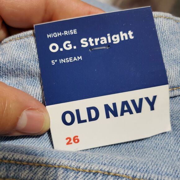 Old Navy High Rise O.G Straight Shorts Size 26 NWT Reg $39.99 - Picture 10 of 14